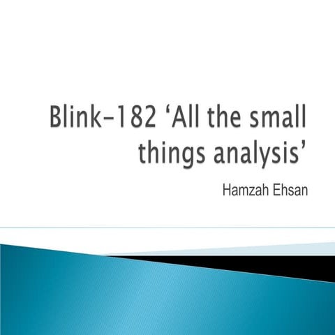 Blink182 all the small things analysis