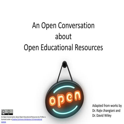 An Open Conversation about Open Educational Resources