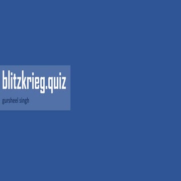 Blitzkrieg Quiz - FMS Delhi