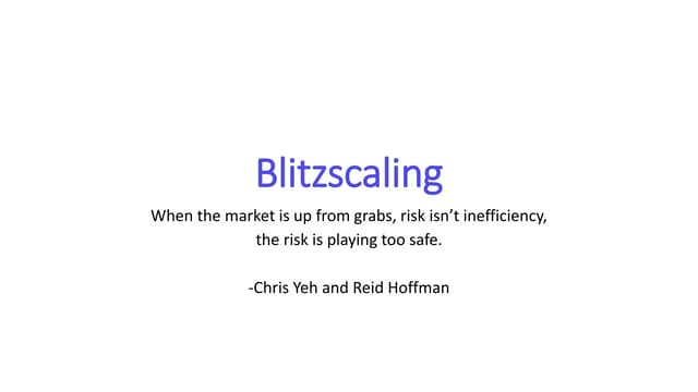 Blitzscaling