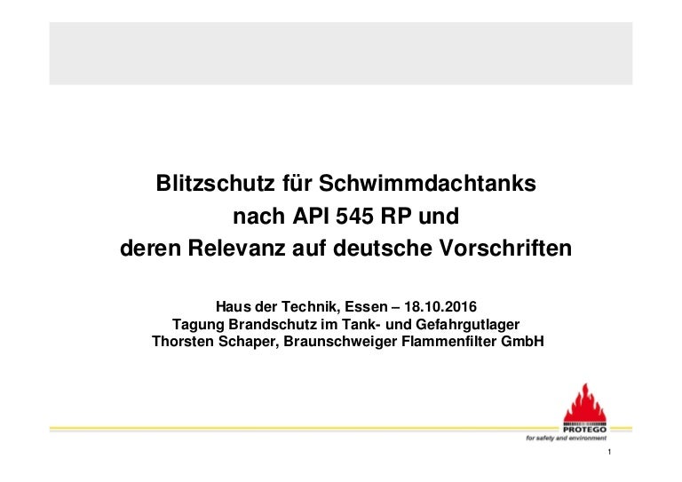 Blitzschutz Fur Schwimmdachtanks Nach Api 545 Lightning Protection