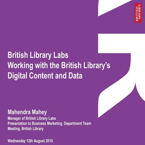 BL Labs presentation to Business and Marketing Department at the BL