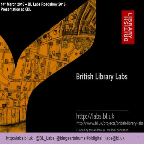 British Library Labs Roadshow 2016 KDL