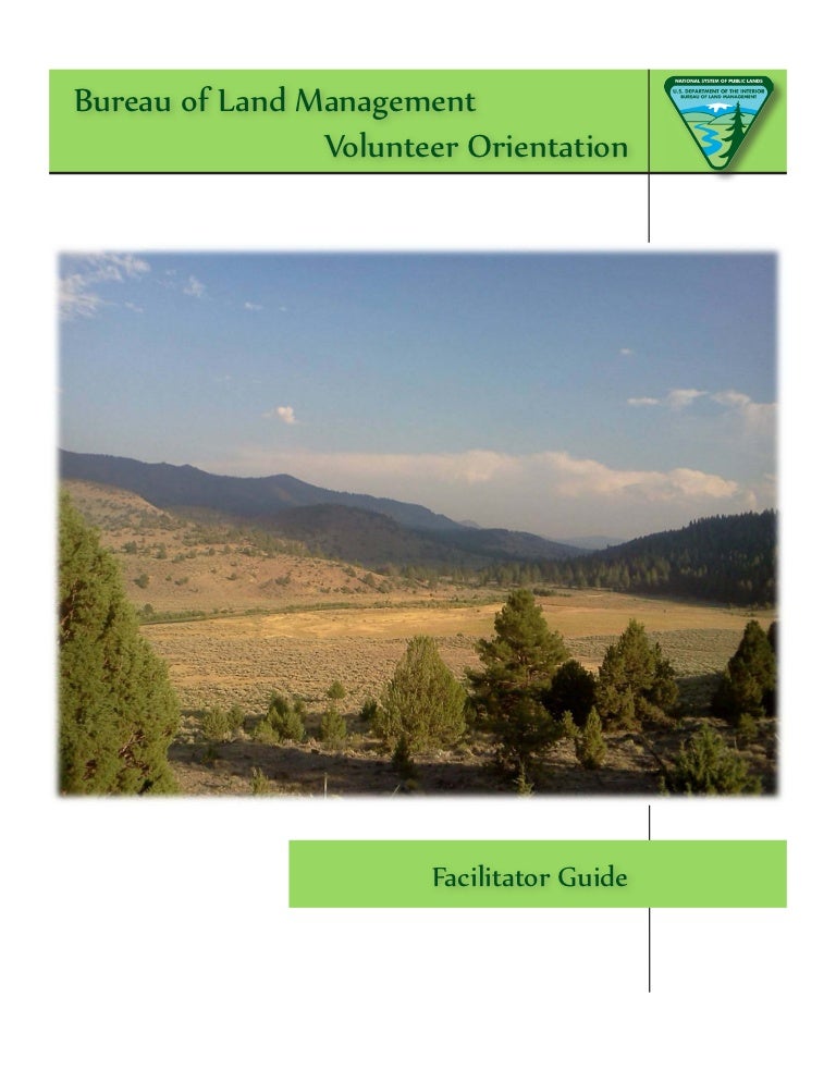 Bureau of Land Management Facilitator Guide 3