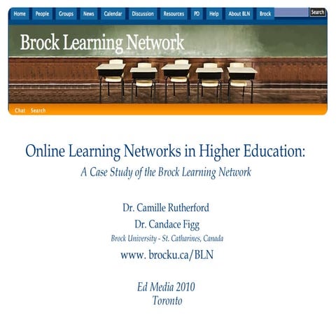 Online Learning Networks in Higher Education