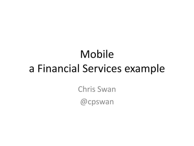 BLN Making it Mobile - financial services example