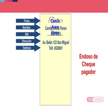endoso cheque | PPTX