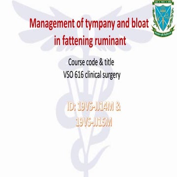Bloat &amp; tympany