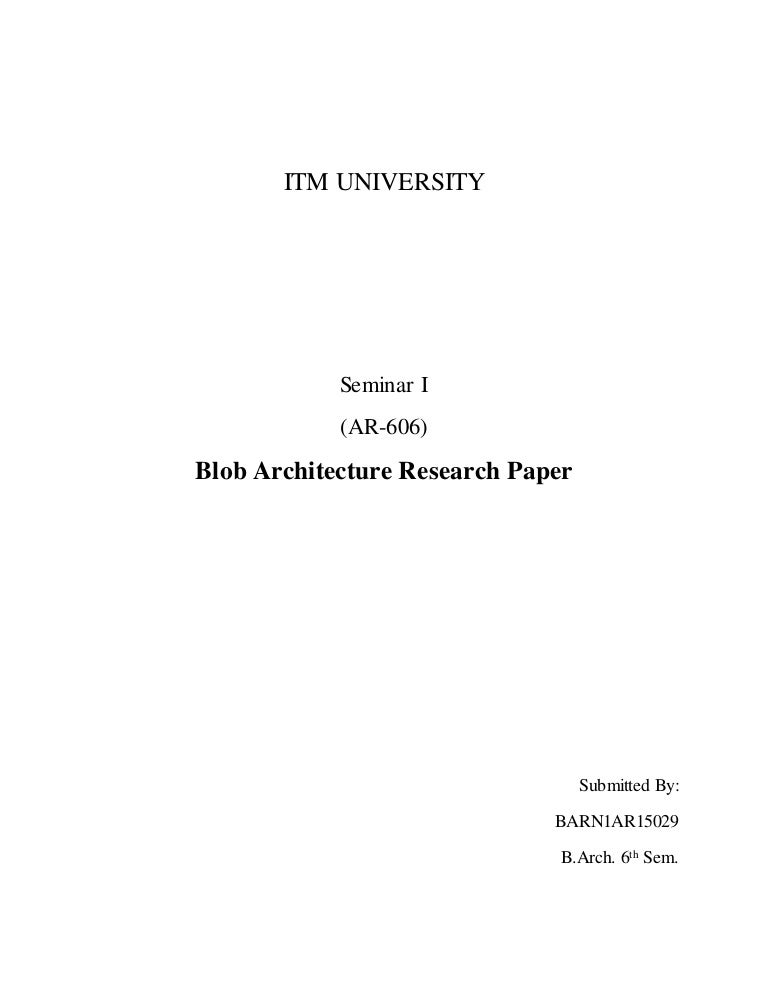 Architecture research paper