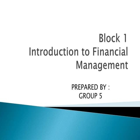 Introduction to Financial Management