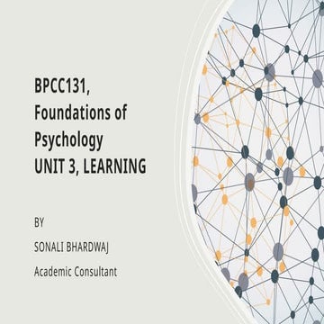 BLOCK 2 LESSON 3 LEARNING, IGNOU, BA  pptx