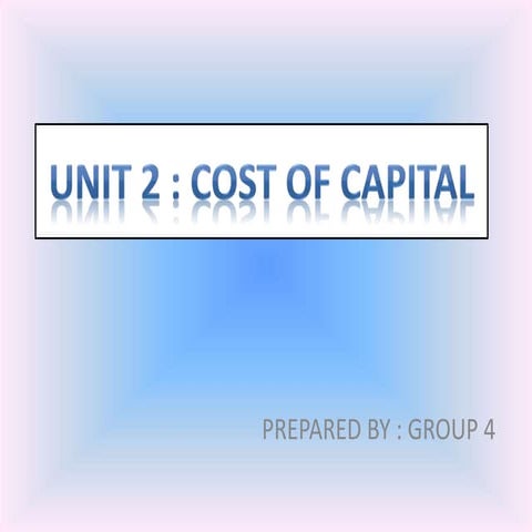 Cost of capital