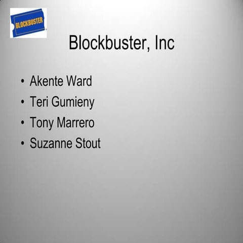 Blockbuster Presentation