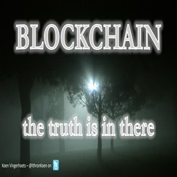 Blockchain : The Banking Scene 2018 (Brussels)