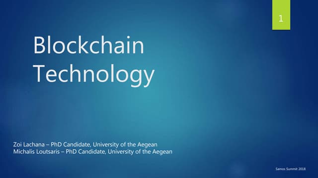 Blockchain Technology Developments in Government 3.0