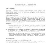 Blockchain  a deep dive