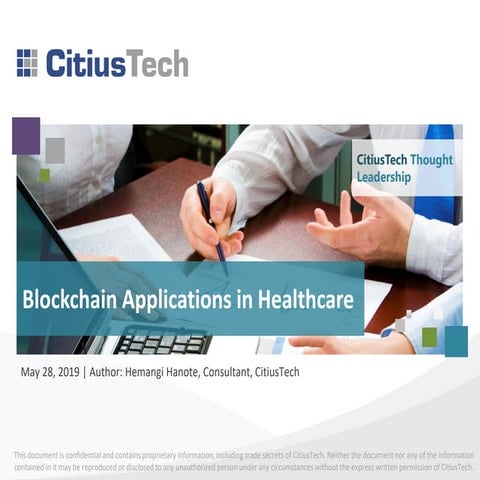 Blockchain Applications in Healthcare