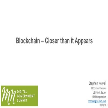 Blockchain - Closer than it Appears