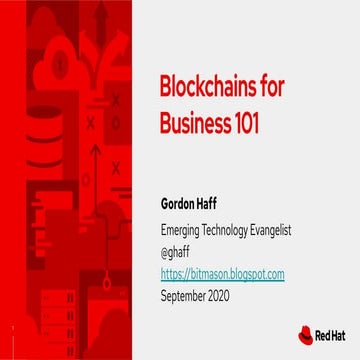 Blockchains for Business 101