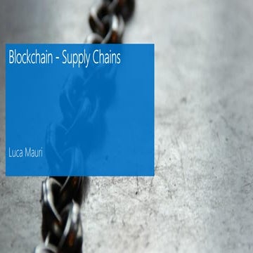 Blockchain supply chains v0.4