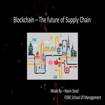 Blockchain - The Future of Supply Chain