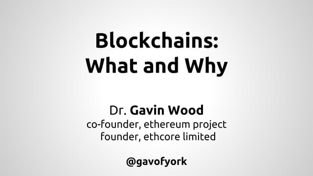 Blockchain  what and why-