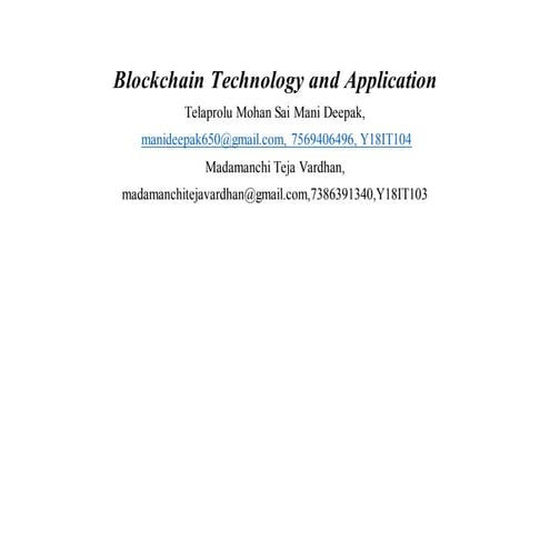 Blockchain abstract
