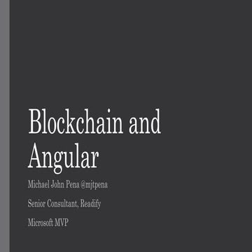 Blockchain and Angular