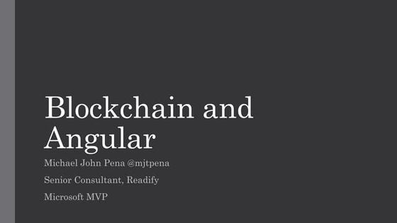Blockchain 101 Karaoke Slide Deck (for fun) | PPT