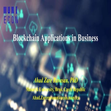 Blockchain and business applications