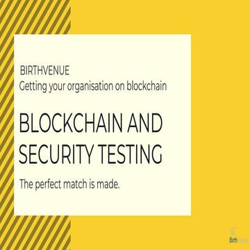 Blockchain and Security Testing