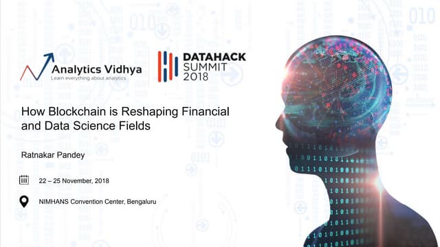 Blockchain and its impact on Data Science and Financial Services