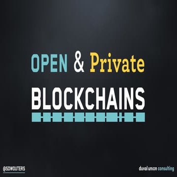 Open & Private Blockchains at CSCMP Benelux Supply Chain Event