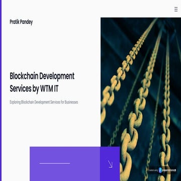 Blockchain Development Services Presentation 1 Pdf