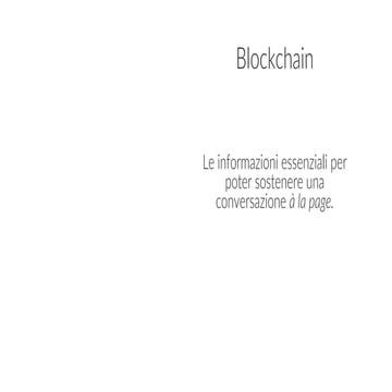 Blockchain essenziale
