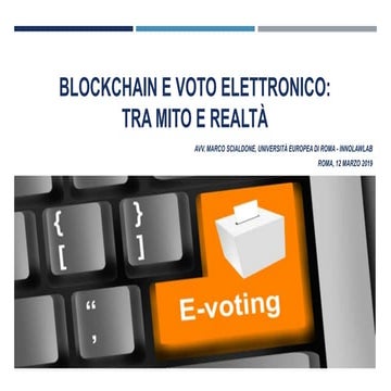 Blockchain e voto elettronico: tra mito e realtà