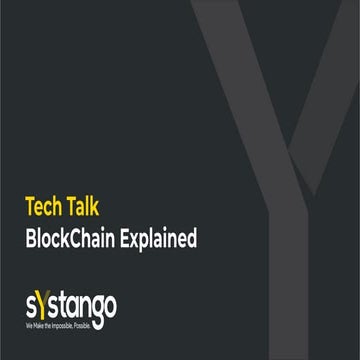 Blockchain Demystified by Systango