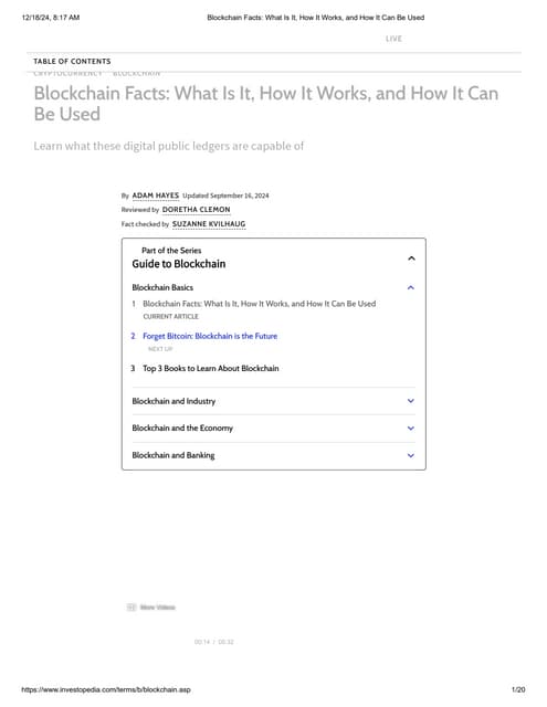 How does blockchain technology works? | PDF