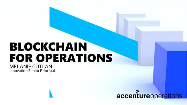 Blockchain for Business Operations