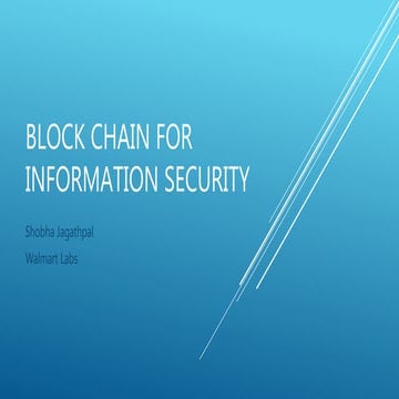Session for InfoSecGirls - Block chain for information security