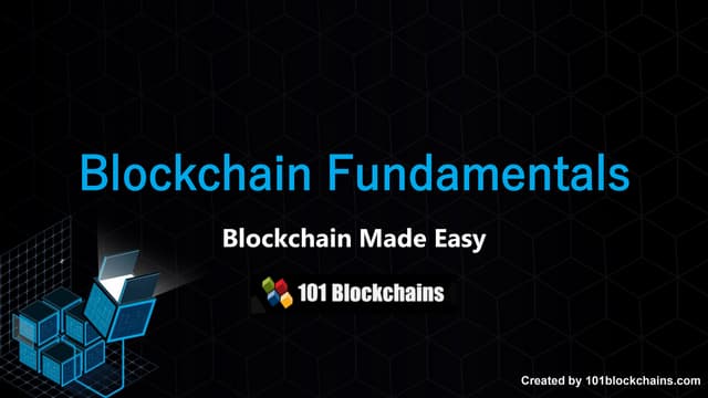 Blockchain Fundamentals for Beginners - 101 Blockchains