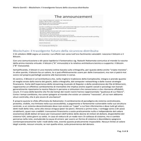 Blockchain il travolgente futuro della sicurezza distribuita