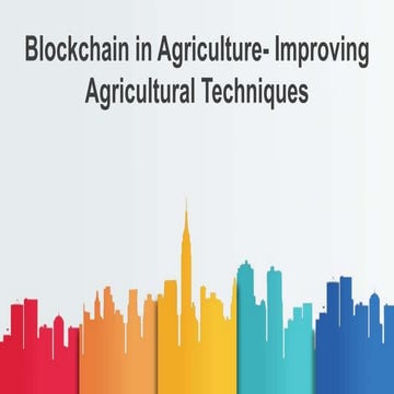 Blockchain in agriculture