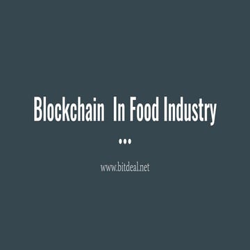 Blockchain in food industry