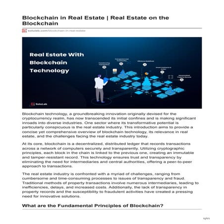 Blockchain in Real Estate Real Estate on the Blockchain.pdf