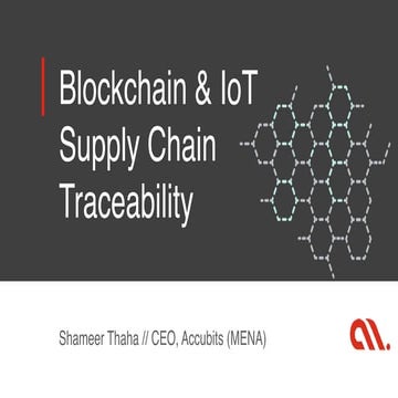 Blockchain and IoT For Supply Chain Traceability