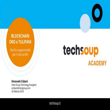 Blockchain, oro e tulipani. Rischi e opportunità per il Non Profit