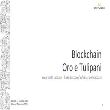 Blockchain, oro e tulipani