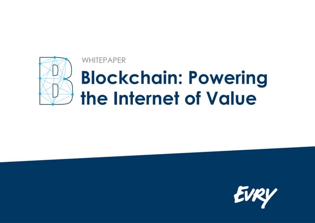 Blockchain powering the internet of value  