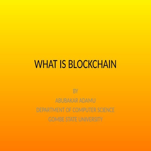 BLOCKCHAIN PRESENTATION 2025 For learning